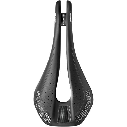 Selle Italia - Sillìn Bicicleta de Carretera Novus Endurance Superflow, Rail TI 316 Tubo Ø7, Sillìn Corto Road Perfomance Fibra-tek Ligero, Ultra Comfort Gel (L3)