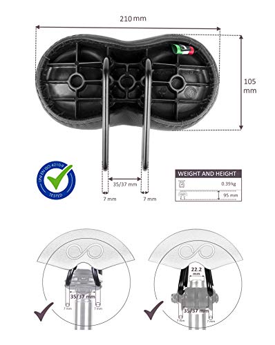 sellOttO Condor - Innovador sillín Acolchado Gel, Recomendado por Medicina Deportiva - Ideal para Bicicleta Ciutad, E-Bike, Mountainbike, Carrera