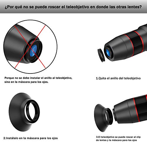 Selvim Lentes para Teléfono Móvil, 9 en 1 Kit con 22X Teleobjetivo, 235° Fisheye, 0.62X Gran Angular, 25X Macro, Versión Actualizada con Lentes BLU-Ray para Mejor Resolución, Universal iOS Android