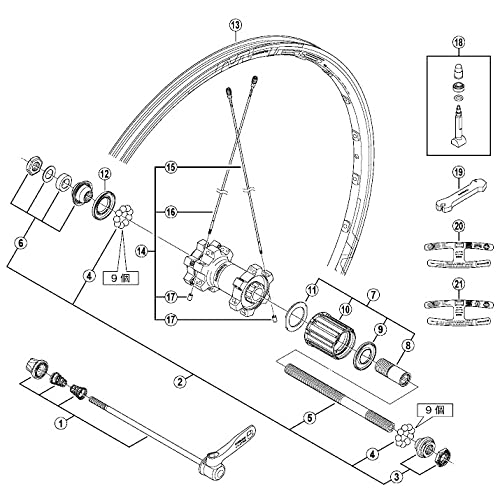 Shimano 3TH98050 - Núcleo Buje Trasero Fh-M788