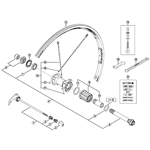 SHIMANO NUCLEO BUJE Trasero 8/9V. para FH-M43