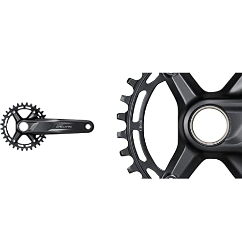 SHIMANO Unisex - Adulto M5100 Chainset, Negro, Talla Única