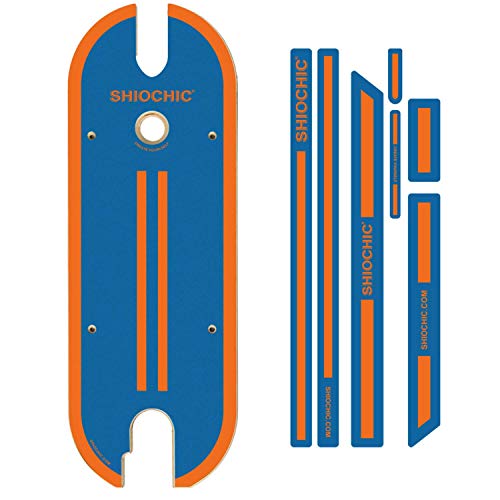 SHIOCHIC Navy Orange - Tabla de Madera - Accesorio para Patinete Eléctrico, Compatible con Xiaomi Pro y Pro 2 - Personaliza tu Patinete