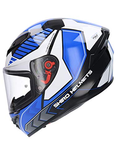 Shiro CASCO INTEGRAL MODELO SH 870 POLE HOMOLOGADO CASCO PARA ADULTO COLOR AZUL M