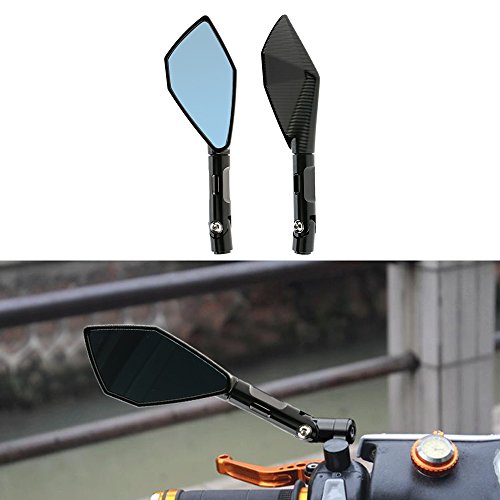 Shkalacar Par de Espejo Retrovisor de Motocicleta de Aluminio CNC Espejos de Vista Lateral Universal Elegantes para Scooter Electric Bike