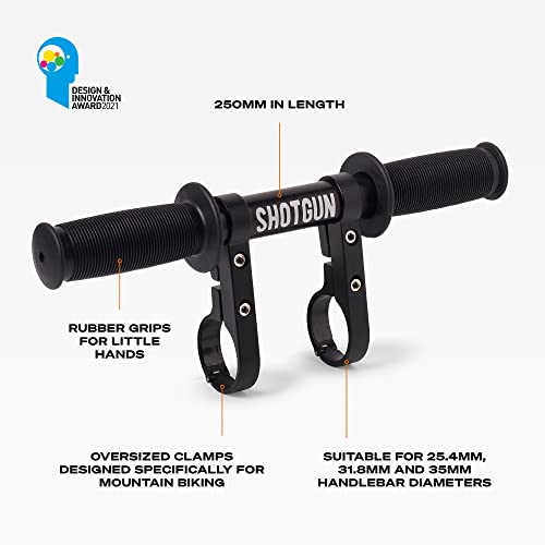 SHOTGUN Manillares MTB para niños | Accesorio para el Asiento Infantil de Mountain Bike | Fácil Montaje y desmontaje | Se Adapta a Todos los manillares