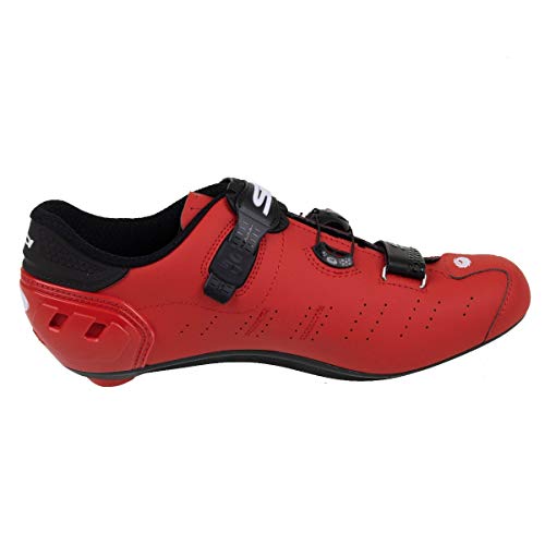 Sidi Ergo 5 Matt - Zapatillas de Ciclismo para Hombre, Color Rojo Mate, Negro, 43