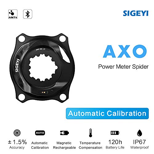 SIGEYI bicicleta araña medidor de potencia AXO Road Bike Power Meter 110BCD para SRAM GXP Red Force Rival Power Meter Road Bike Manivela Soporte Shimano Chainwheel (SRAM 110BCD 4 agujeros)