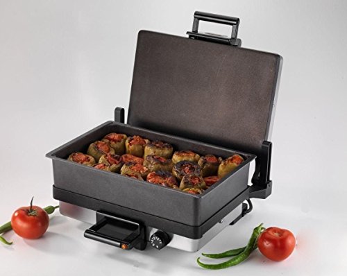 Silex 610.15.004 Multigrill, inox + Cacerola Silex (accesorio multiparrilla), acero inoxidable, negro, 35 cm