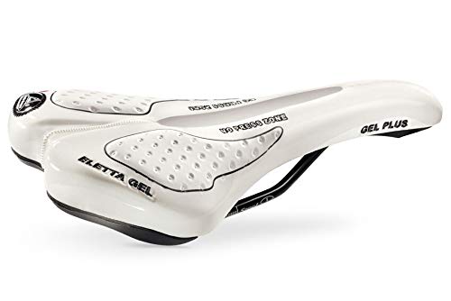 Sillín de bicicleta de montaña bicicleta de montaña de sillín de bicicleta de montaña NEW ELETTA GEL 2015 Selle montegrappa - Made in Italy blanco