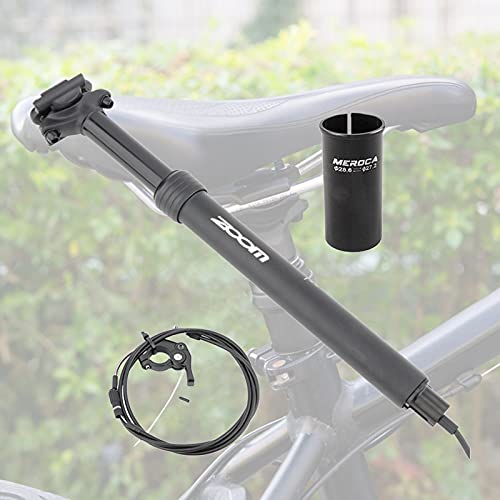 SM SunniMix Tija de sillín con tija telescópica de Bicicleta de montaña MTB - Tija de sillín de Bicicleta Ajustable en Altura Mando a Distancia de 27,2 mm - - 27,2 mm