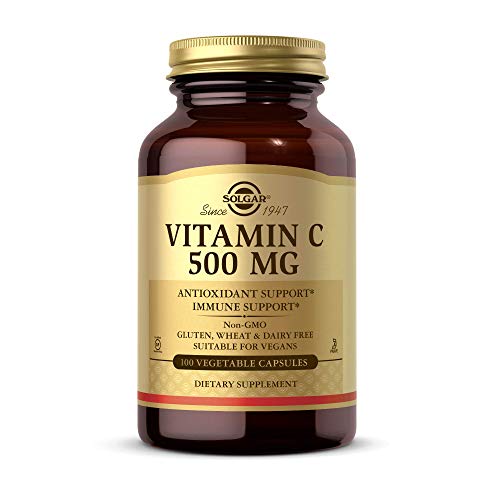 Solgar Vitamina C 500 mg, Función antioxidante, 100 Cápsulas vegetales