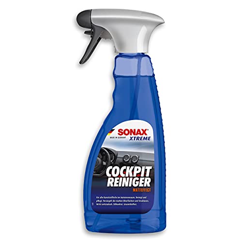 SONAX XTREME Limpiador de Cockpit efecto mate (500 ml) limpia salpicaderos y cuida las superficies plásticas en el interior del automóvil | N.° 02832410-544