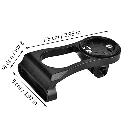 Soporte de montaje en computadora de bicicleta Extensión de aluminio Ciclismo Odómetro Soporte para bicicleta GARMIN Accesorio de bicicleta (negro)