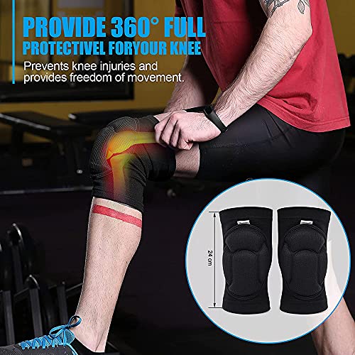 Soudittur Rodilleras Deportivas Compresion Elásticas Antideslizante Soporte de Rodilla para Hombres y Mujeres para Voleibol, Béisbol, Crossfit, Baloncesto, Bicicleta, Trabajo