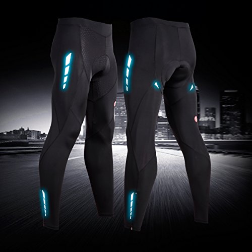 Souke Sports - Pantalon Largo de Ciclismo para Hombre, Pantalón Chándal con Acolchado 4D