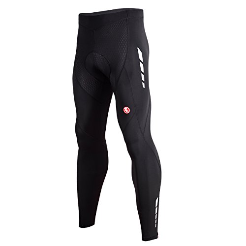 Souke Sports - Pantalon Largo de Ciclismo para Hombre, Pantalón Chándal con Acolchado 4D