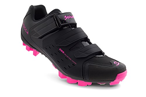 Spiuk Rocca MTB Zapatilla, Unisex Adulto, Negro Mate/Fucsia, 39