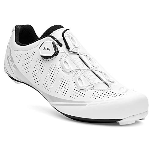 Spiuk Sportline Road C Zapatilla Carretera ALDAMA Carbono, Adultos Unisex, Blanco Mate, T. 43