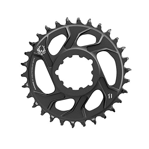 SRAM Kettenblatt X-Sync Eagle CF 34t, Direct Mount, Kaltgeschm. ALU, Schwarz, 12-fach, 6mm Offset, 11.6218.030.290 Plato SYNC2 34 Dientes, Boost, 12V, Negro, Unisex Adulto, estándar