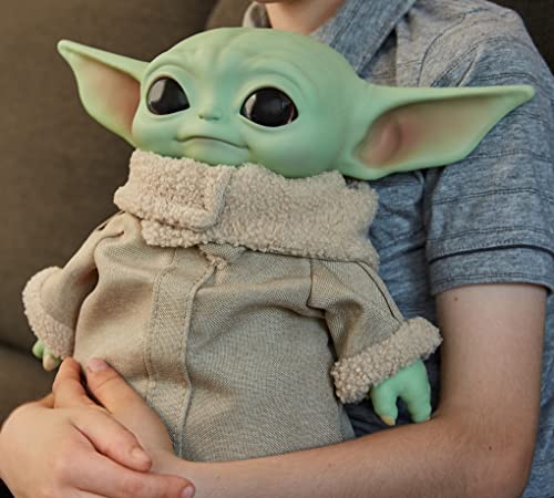 Star Wars Peluche de Baby Yoda de El Mandaloriano - Cuerpo Blando y Base Robusta - 28 cm - Regalo para Fans y Coleccionistas Adultos y Niños