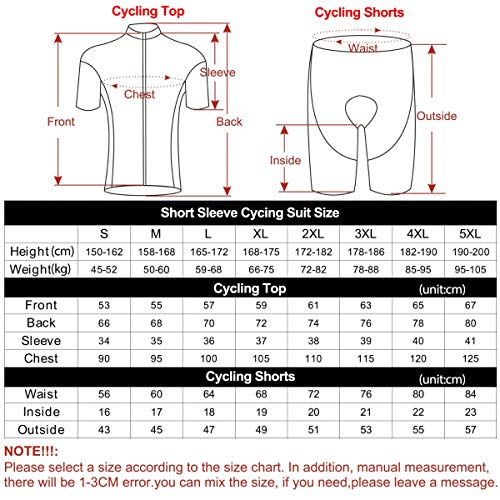 STEPANZU Maillot Ciclismo Hombre Corta Ropa Ciclismo + Culote con 3D Almohadilla de Gel para Bicicleta Montaña Conjunto Ciclismo Deportivo