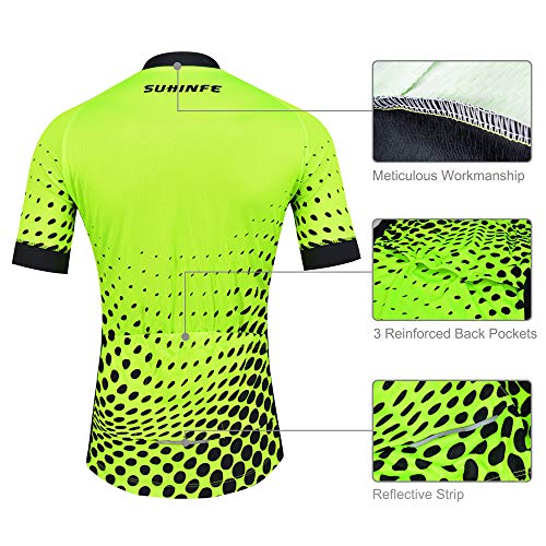 SUHINFE Traje Ciclismo Hombre para Verano, Ciclismo Maillot y Culotte Ciclismo Culote Bicicleta con 5D Gel Pad para Deportes al Aire Libre Ciclo Bicicleta, XL