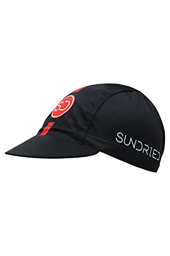 SUNDRIED Bajo Ciclismo Casco de cráneo Cap Raya Ciclismo Sombrero Accesorios Tapa de Bicicletas (Negro)