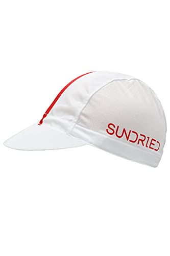 SUNDRIED Casquillo del cráneo Ciclismo Bajo Casco Retro Raya Ciclismo Sombrero Accesorios Tapa de Bicicletas (Blanco)