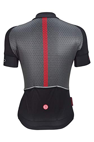 SUNDRIED Jersey Ciclo para Mujer de Manga Corta Ciclismo de Carretera y de montaña Bici Jersey (L, Negro)