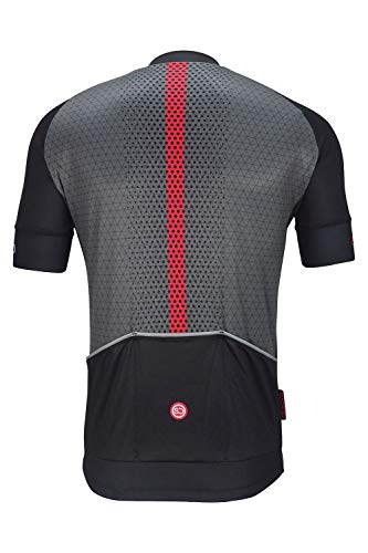 SUNDRIED Jersey de Ciclo para Hombre Manga Corta Profesional Bicicleta de Carretera y de montaña de Ropa de la Bici (M, Negro)