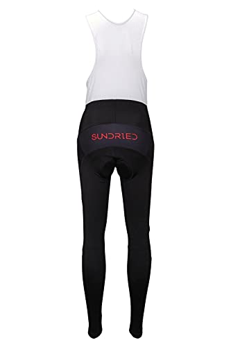 SUNDRIED Pantalones Babero de Ciclo Medias Bicicleta de Carretera Acolchado Bib Mujeres de Bicicletas de montaña de Ropa (SD0317 XXL, Negro)