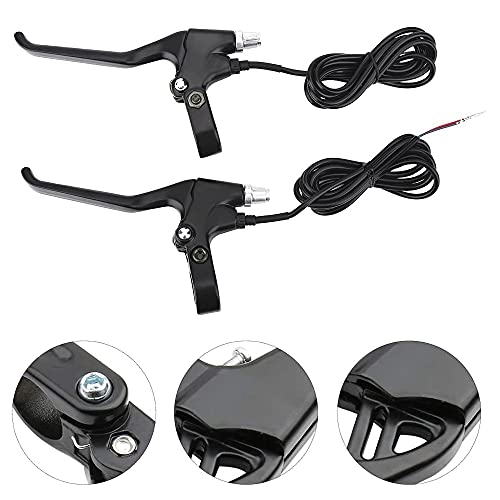 Swetup Bicicleta Eléctrica Palanca del Freno, Palanca de Freno Eléctrico Durable Bicicleta Eléctrica Palanca Manillar 22-24mm con cable de cobre de 1,5 m para Vespa Bicicleta De Montaña E-Bici