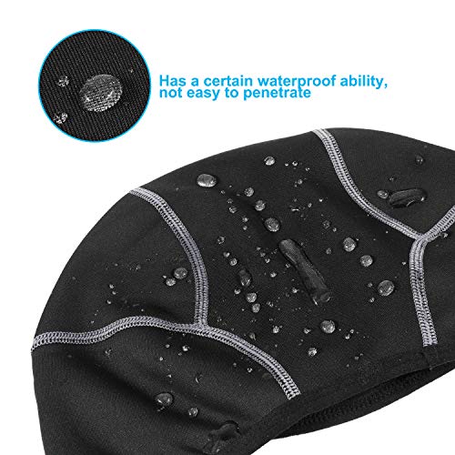 TAGVO Gorro Térmico, Gorro De Ciclismo a Prueba De Viento,Forro Cálido para Casco con Orificio para Gafas,Gorro para Deportes De Invierno con Orejeras,Forro para Casco Apto para Hombres,Talla Única