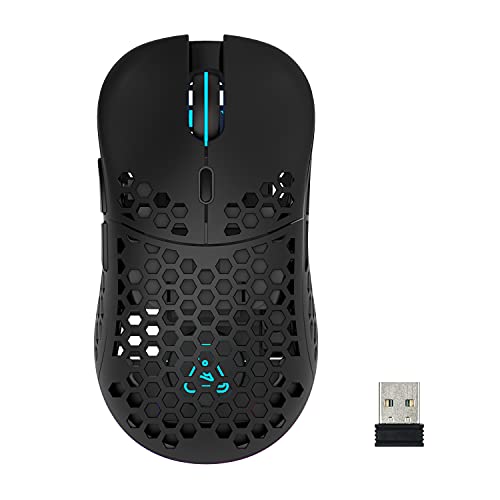 THE G-LAB Kult Beryllium Ratón Inalámbrico Recargable - Mouse Inalámbrico Gaming de Alto Rendimiento 16.000 dpi, Batería de Larga Duración, Retroiluminación RGB, 6 Botones Programables, Ultraligero