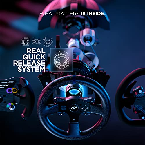 Thrustmaster T300RS GT,Volante y 3 Pedales,PS4 y PC,REALSIMULATOR Force Feedback,Motor Brushless,Sistema de Correa Doble,Tecnología Magnética,Volante Intercambiable,funciona con juegos de PS5