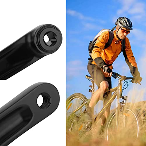 Tianher Brazo de Manivela Bicicleta, 2 Piezas Manivela de Bicicleta Aleación Aluminio Agujero de Diamante para Motor de Accionamiento Cuadrado Horizontal Montaña y Carretera 175 mm.