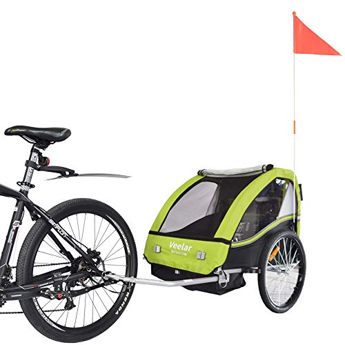 Tiggo Remolque de Bici para niños con Kit de Footing - Verde BT502-D02