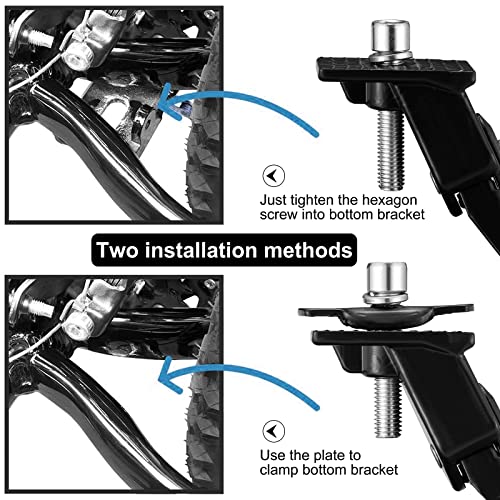 Tinxi ® Pata de Cabra para Bicicletas Ajustable para 20" 24" 26", Color Negro