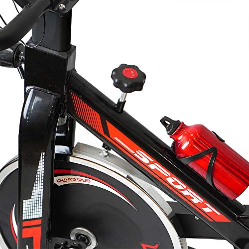 TLV BS2 Bicicleta Estatica de Spinning Bici Ejercicio Gym Casa Indoor Fitness Volante 10kg