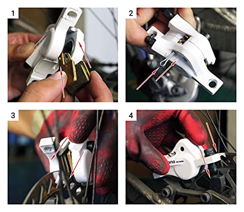 Top Brake Pastillas de Freno de Disco Bicicleta para Shimano Saint BR-M810/820,Zee M640 XTR-M9120,Deore XT M8020/8120,MT420/510 Tektro HD M745/735/725 TRP Slate T4,G-Spec Quadiem(Performance-Rojo)