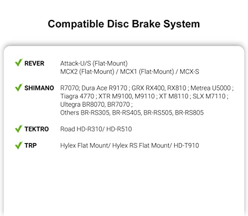 Top Brake Pastillas de Freno de Disco Bicicleta para Shimano XTR-M9100,Dura Ace R9170, GRX RX400, BR RS305,405,505,805; Tektro HD-R310/R510,TRP-Hylex Flat Mount (Performance - Rojo)