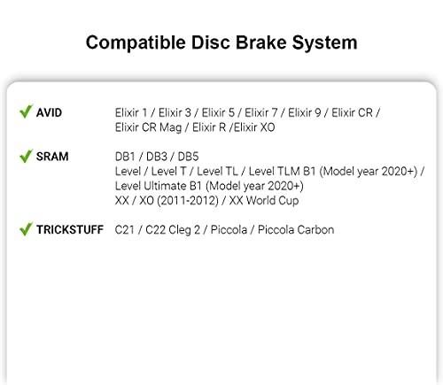 Top Brake Pastillas de Freno de Disco Bicicleta para Sram Level T,TL, Level Ultimate B1, Avid Elixir 1 3 5 7 9 R ER CR mag Sram XX,X0,XXWC DB1,3,5 (Premium E+ - Dorado)