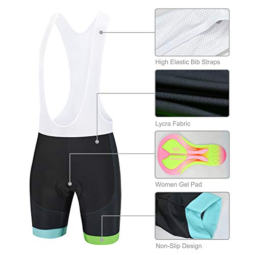 Traje Ciclismo Mujer Verano, Transpirable y elástico Maillot Ciclismo y Pantalon para MTB, Ropa Ciclismo para Bicicleta de Carretera, Rosa, M