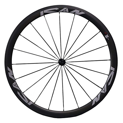 TRIAERO estándar 38 mm 700C Ruedas de Bicicleta de Carretera de Carbono Freno de llanta Aero 1460g 23 mm Externo, 16 mm de Ancho Interno Escalada y Sprint