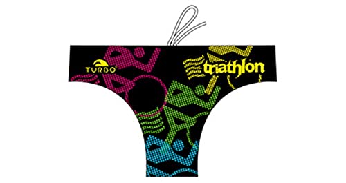 Turbo - Bañador Slip Waterpolo Men Suits Triathlon BICIS de Waterpolo Competicion Natación y Triatlón Patrón de Ajuste cómodo