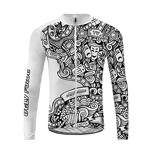 UGLY FROG Bike Wear Maillot Bicicleta Hombre Invierno Maillot Ciclismo Manga Larga para Hombres con Bolsillos