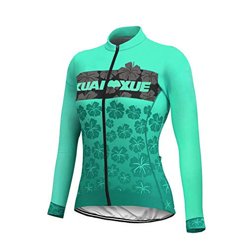 UGLY FROG Jerseys de Ciclismo de Invierno para Mujeres Trajes de Ciclismo de vellón térmico Manga Larga y Babero MTB Warm Bike Clothing ZRWL01