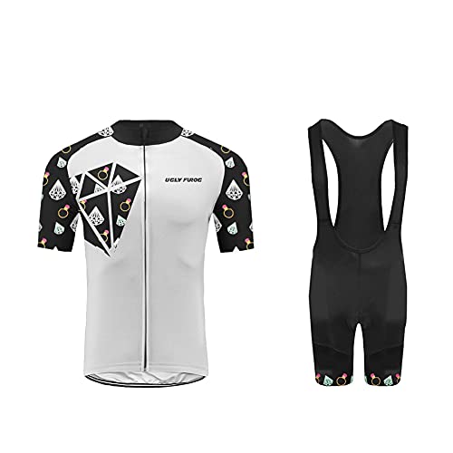 UGLY FROG Maillot Ciclismo Hombres Maillots de Bicicleta Conjunto de Jersey de Manga Corta Top MTB Manga Corta Set