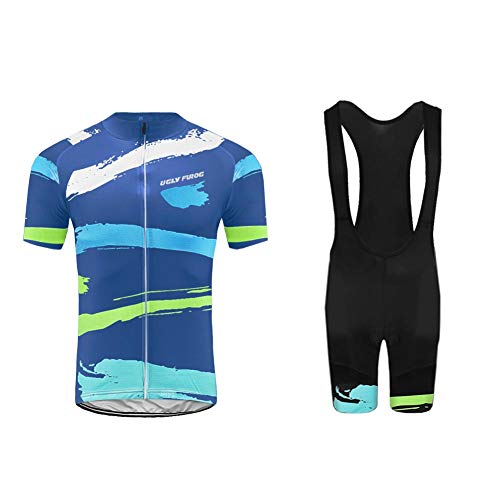 UGLY FROG MTB Bike Wear De Manga Corto Maillot+ Pantalones Cortos Mangas Cortas de Ciclismo Ropa Maillot Transpirable para Deportes al Aire Libre Cicl